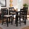 Baxton Studio Chandler Sand Upholstered and Espresso Wood 5-Piece Pub Dining Set 166-10762-9776 - alternate 3